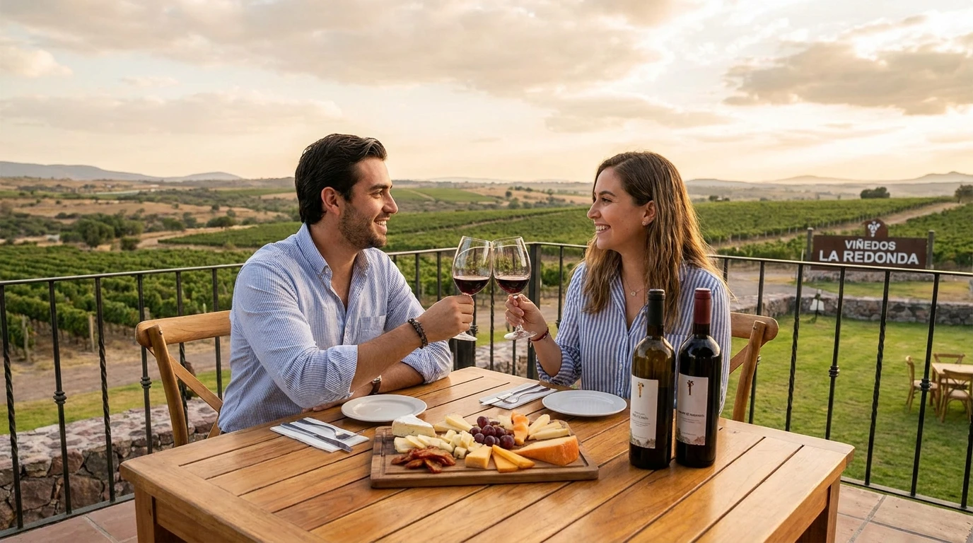 Compartir una cata de vinos entre viñedos Compartir una cata de vinos entre viñedos