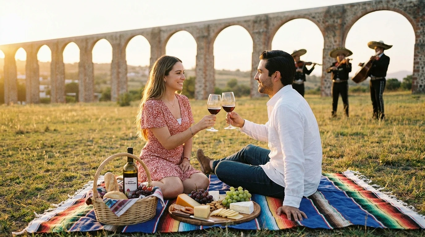 Organizar un picnic romántico con vino queretano Organizar un picnic romántico con vino queretano