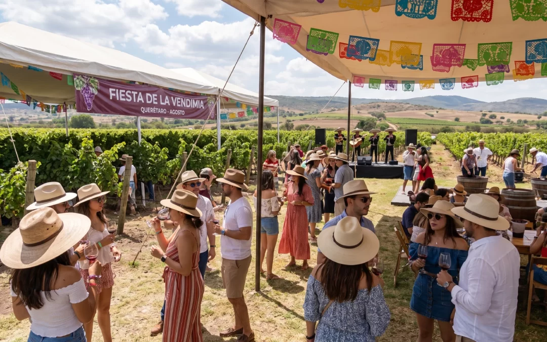 Las fiestas de vendimia de Querétaro durante agosto: música, gastronomía y vino entre viñedos